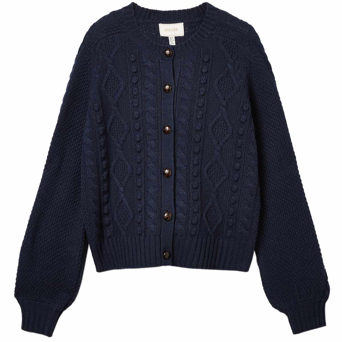 Joules Womens Rafferty Cable Knit Cardigan