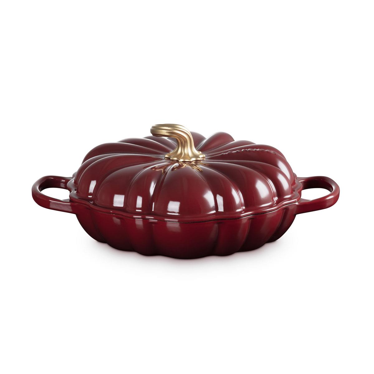 Le Creuset 28cm Cast Iron Pumpkin Shallow Casserole Dish