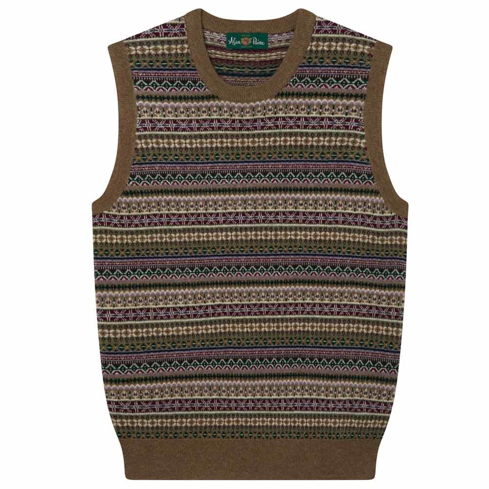 Alan Paine Womens Mae Fair Isle Tank Top