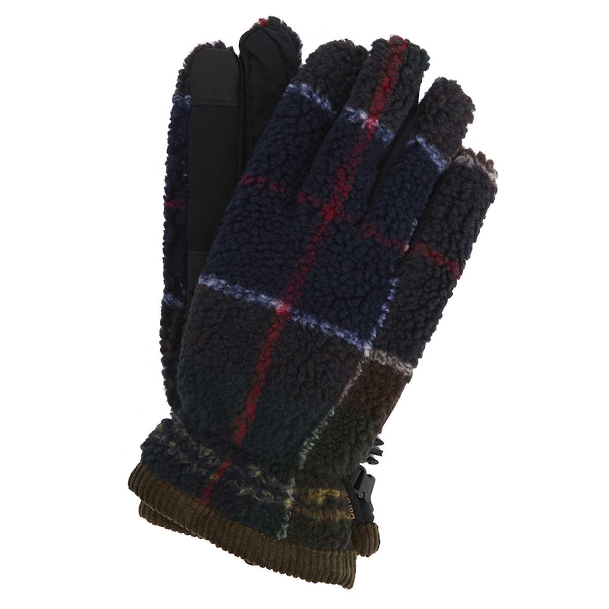Barbour Mens Field Tartan Fleece Gloves