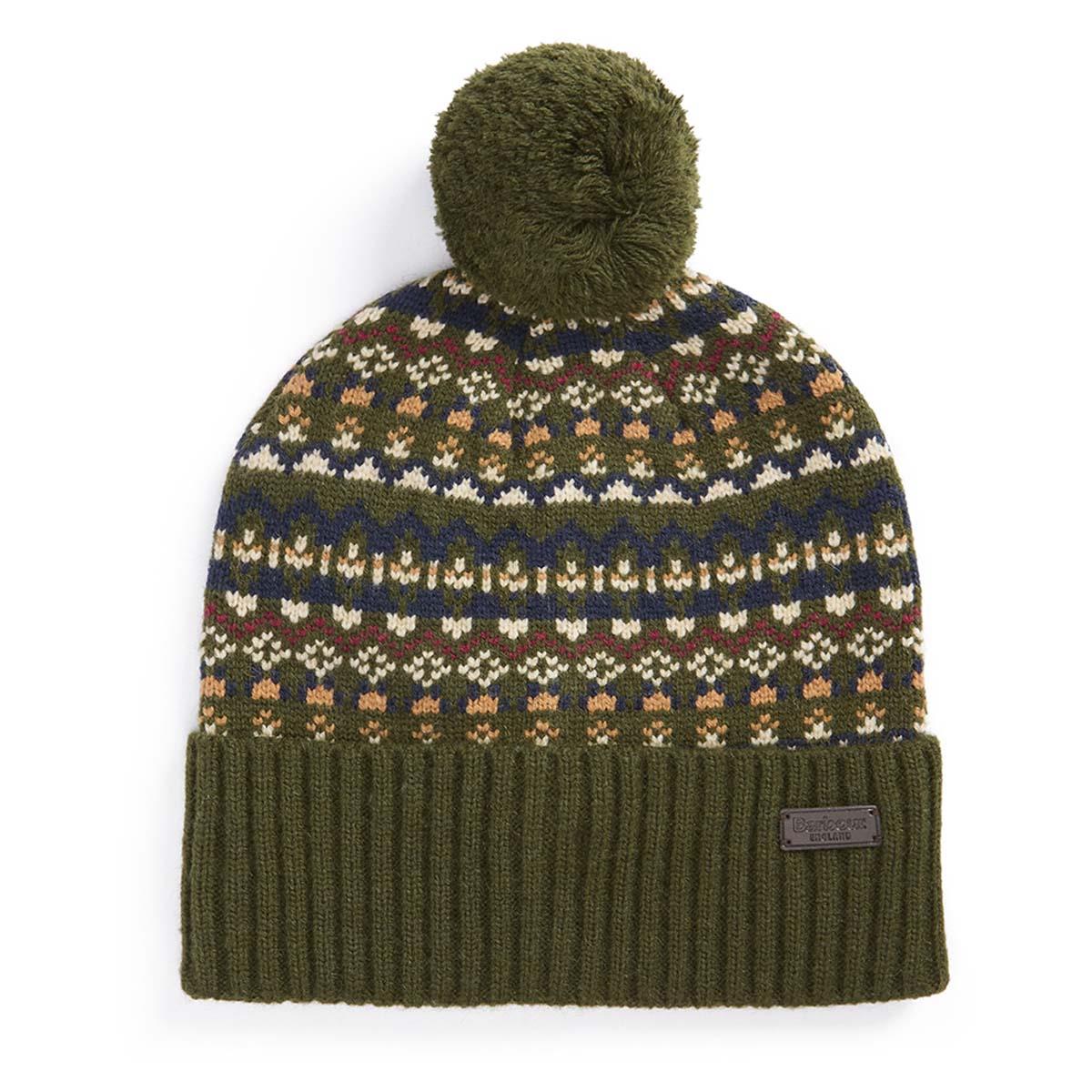 Barbour Mens Marlow Fair Isle Pom Beanie
