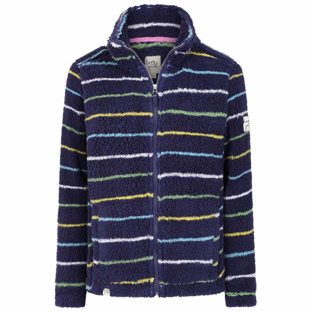 Lazy Jacks Womens LJ157S Striped Snug Fleece Jacket
