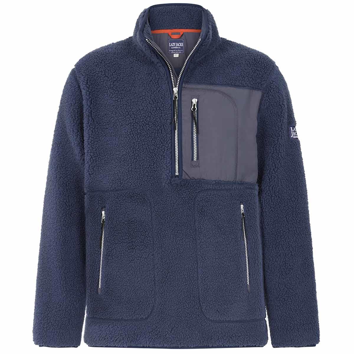 Lazy Jacks Mens LJ850 Half Zip Sherpa Fleece
