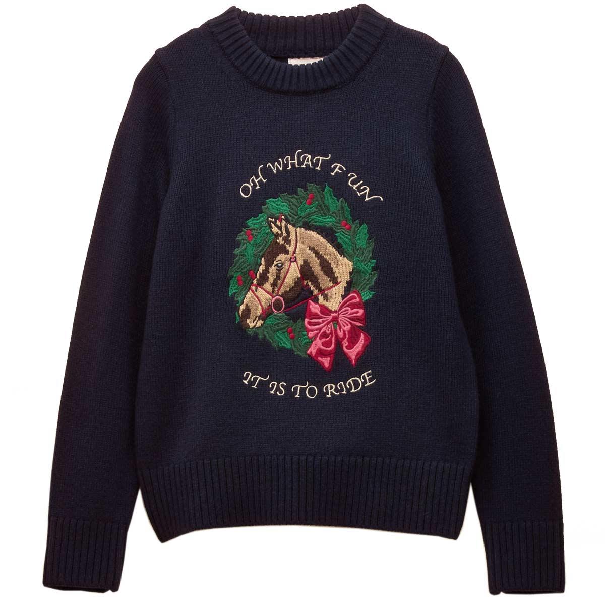 Joules Womens Noelle Horse Christmas Jumper