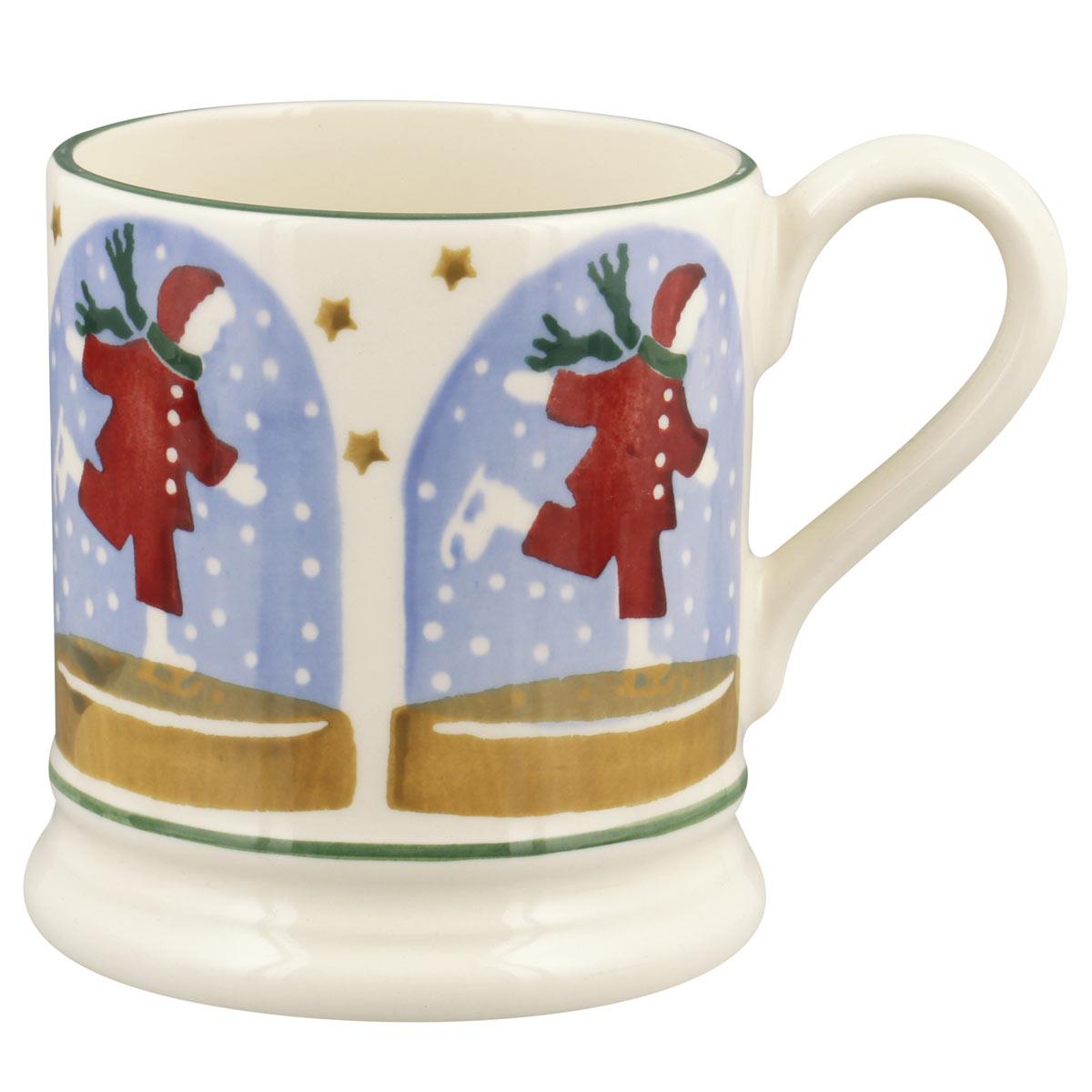 Emma Bridgewater Ice Skater Snow Globe 1/2 Pint Mug