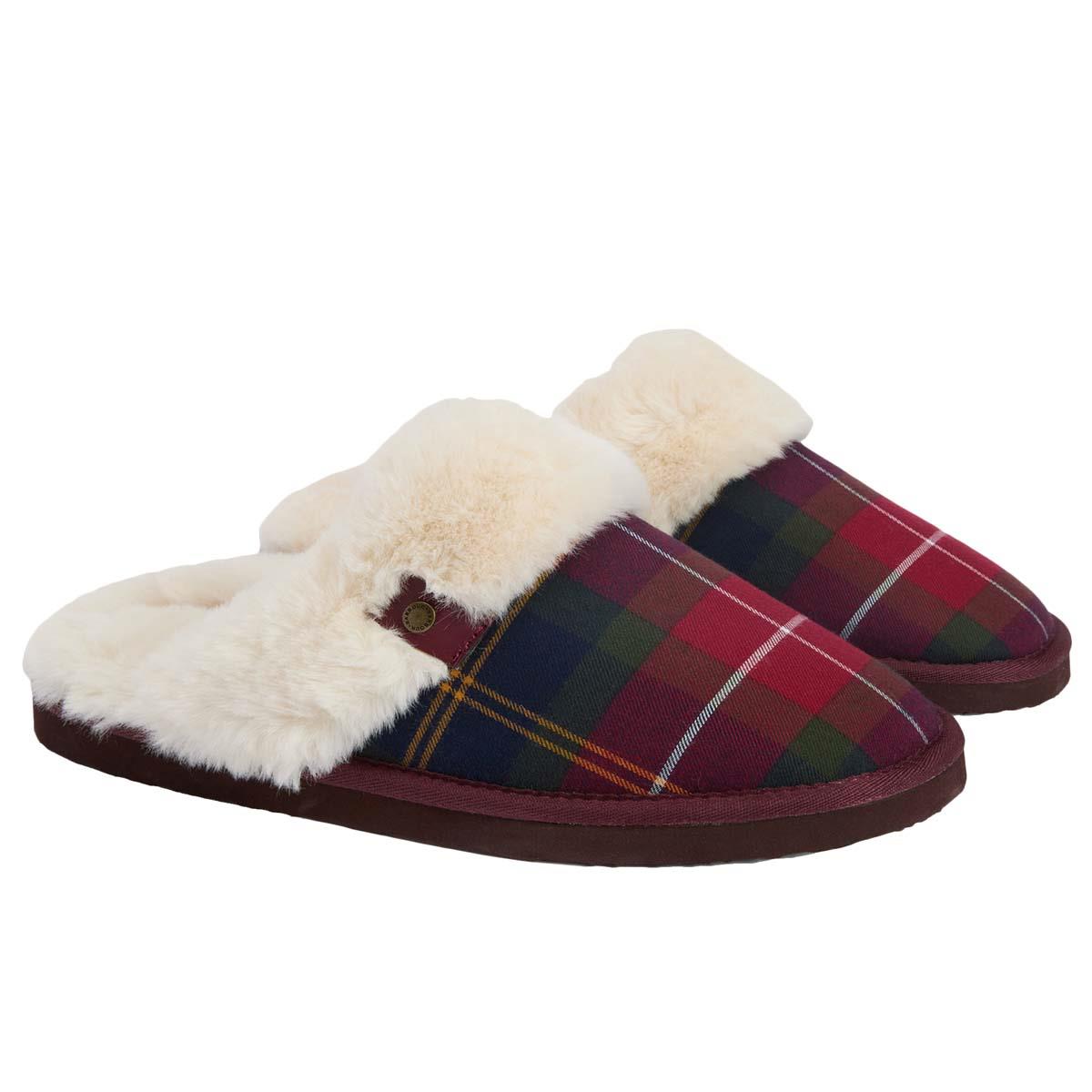Barbour Womens Claudia Tartan Mule Slipper