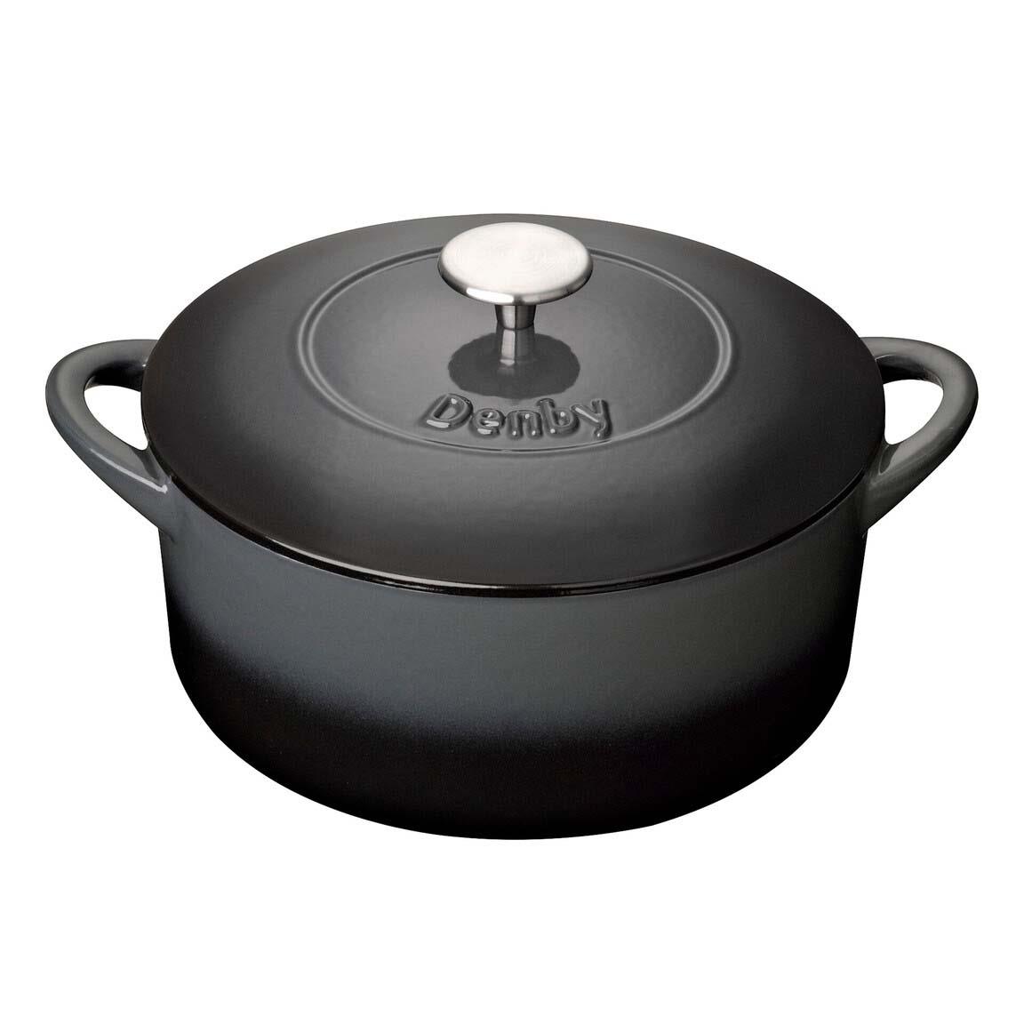 Denby Halo Cast Iron Round Casserole Dish