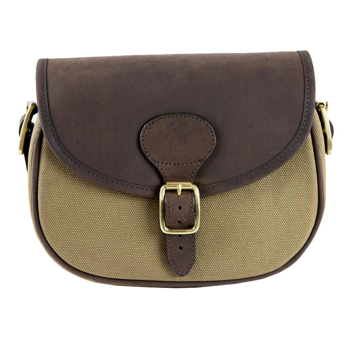 Teales Huntsman Oiled Leather & Khaki Canvas Cartridge Bag