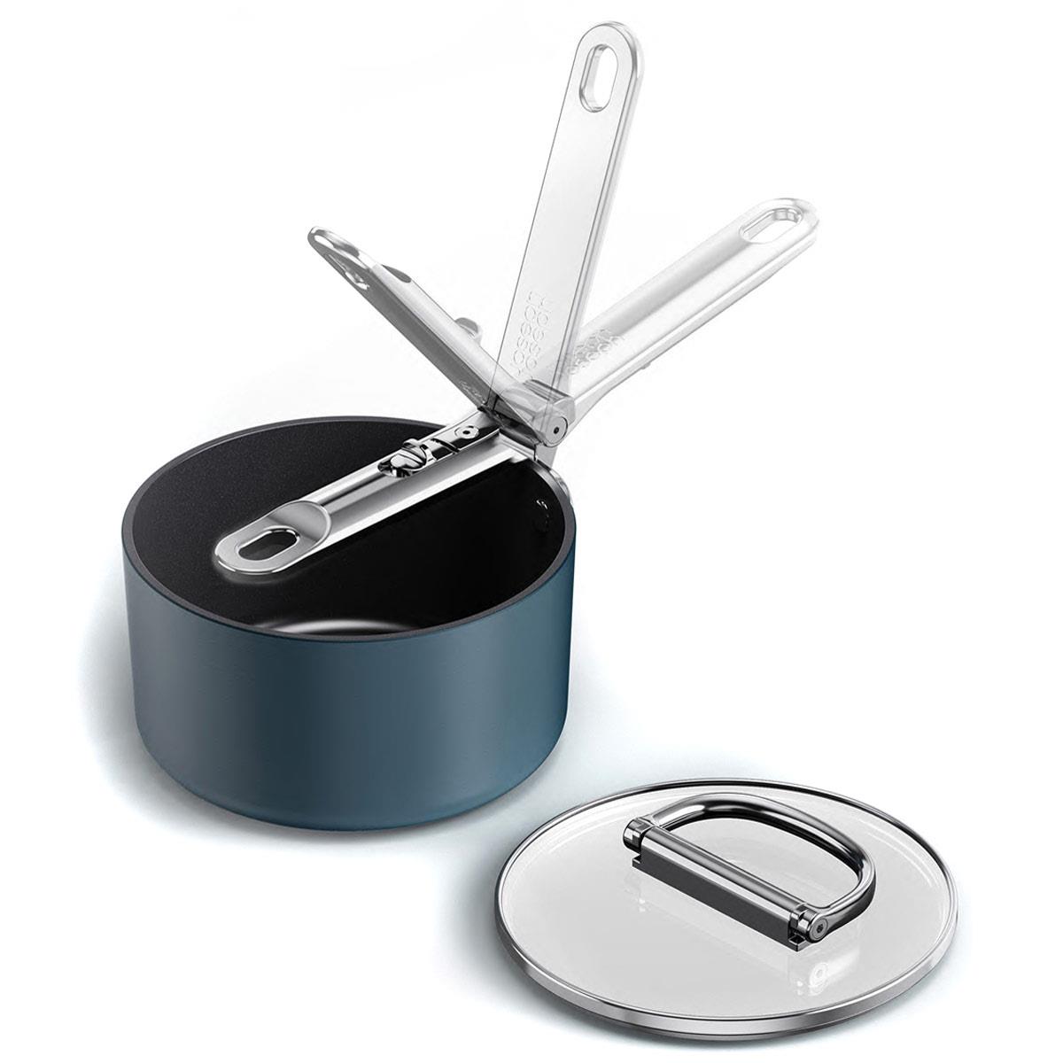 Joseph Joseph Space Folding Handle Ceramic Non-stick Saucepan With Lid