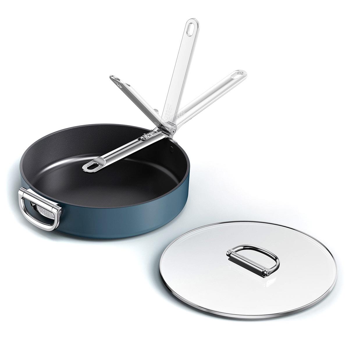 Joseph Joseph Space Folding Handle Ceramic Non-stick Saute Pan With Lid