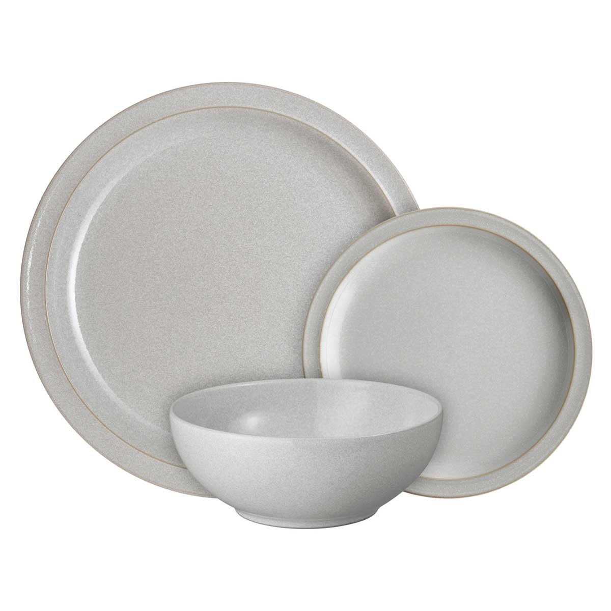 Denby Dove Grey 12 Piece Tableware Set