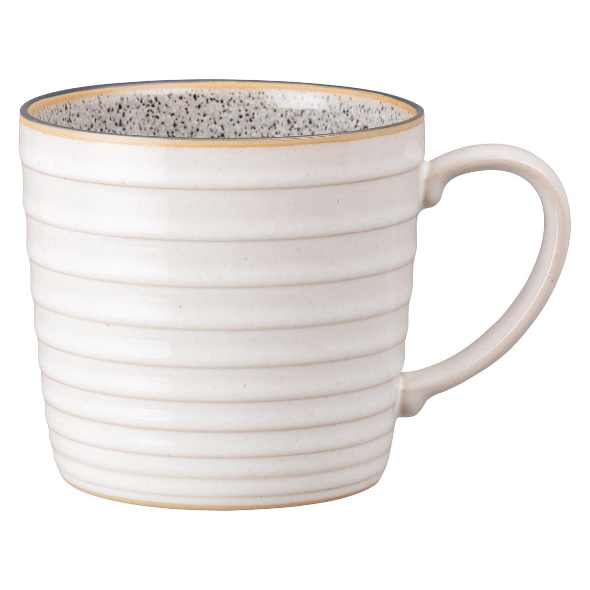 Denby Studio Grey White Ridged Mug