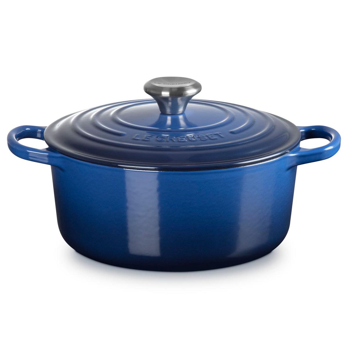Le Creuset Signature Cast Iron Round Casserole 24cm Lapis Blue