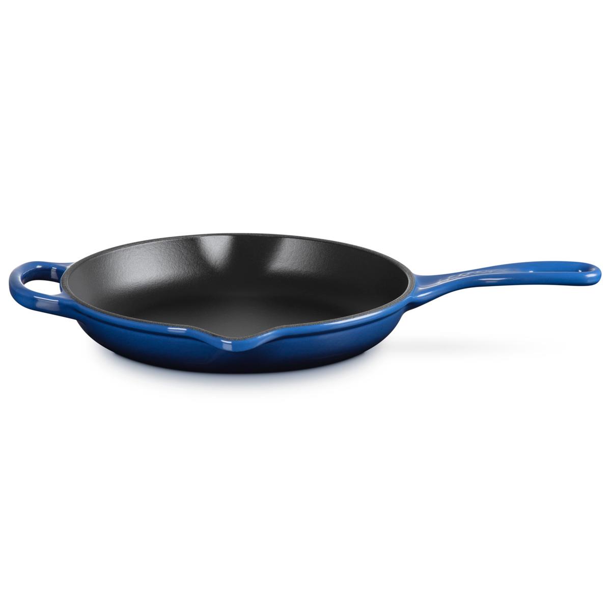 Le Creuset Signature Cast Iron Skillet with Metal Handle 23cm Lapis