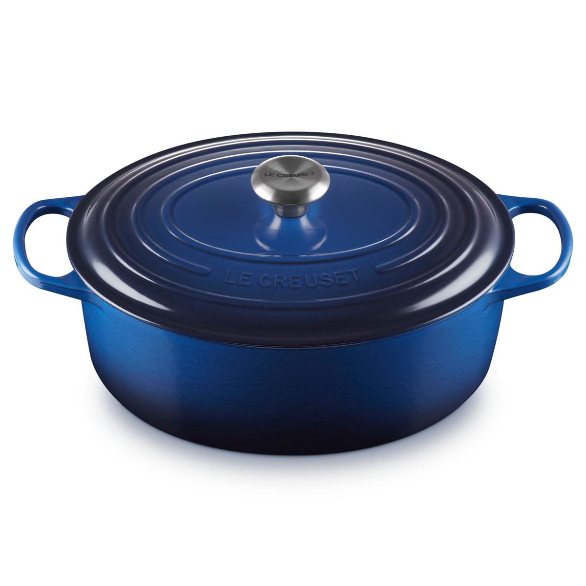 Le Creuset Signature Cast Iron Oval Casserole 31cm Lapis Blue
