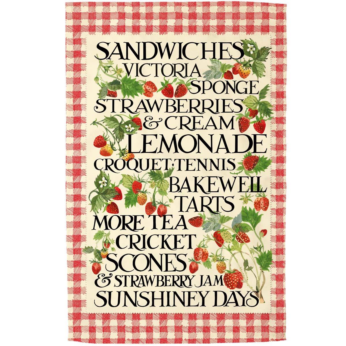 Emma Bridgewater Strawberries & Gingham Tea Towel
