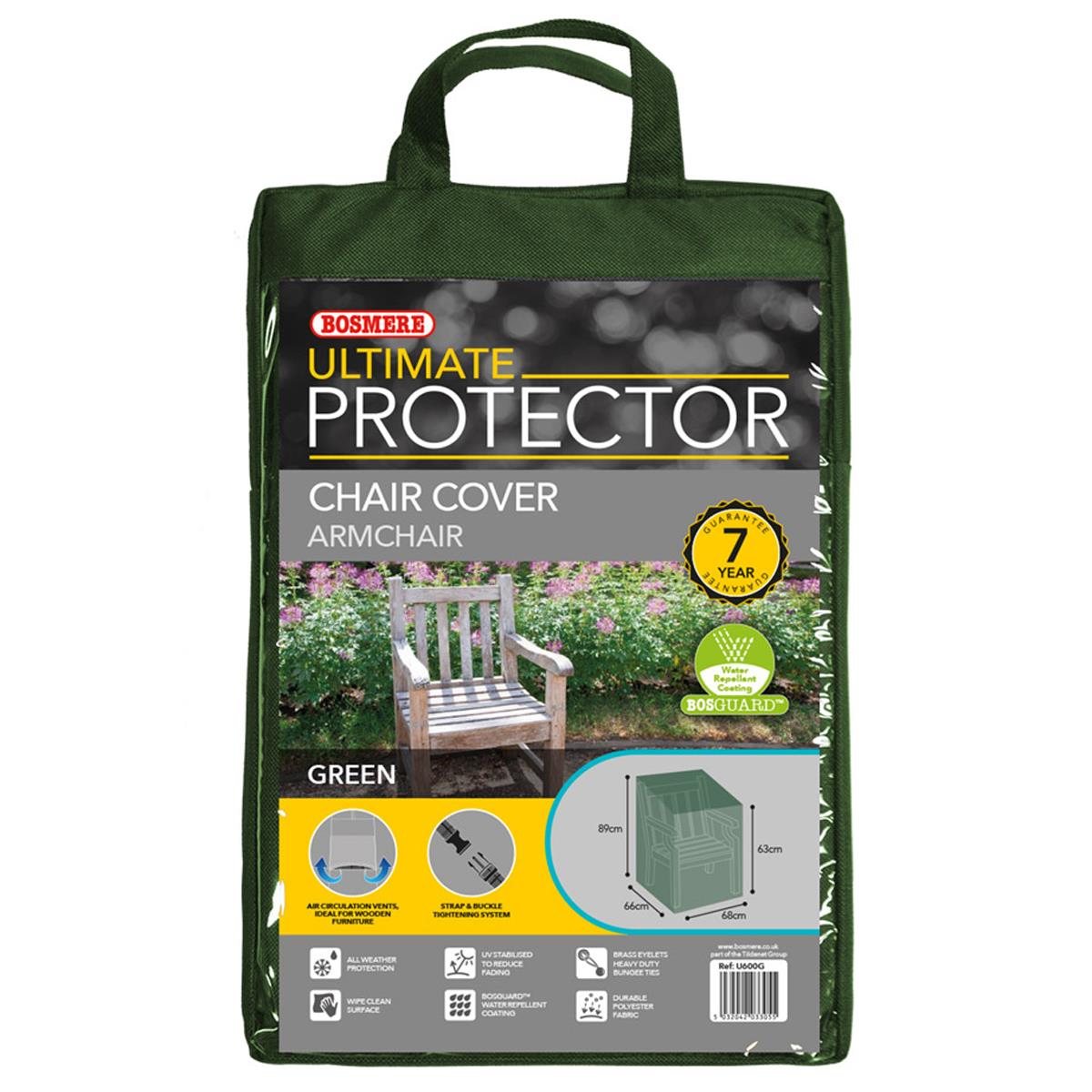 Bosmere Ultimate Protector Armchair Cover Single Seat Green U600G