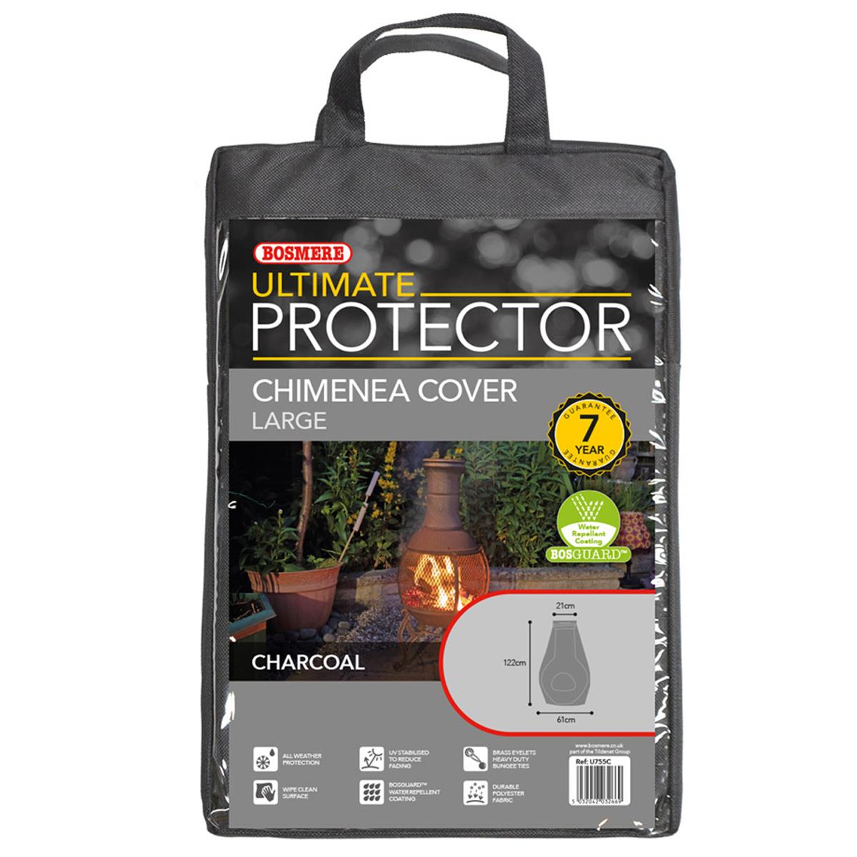 Bosmere Ultimate Protector Large Chimenea Cover Large Charcoal U755C