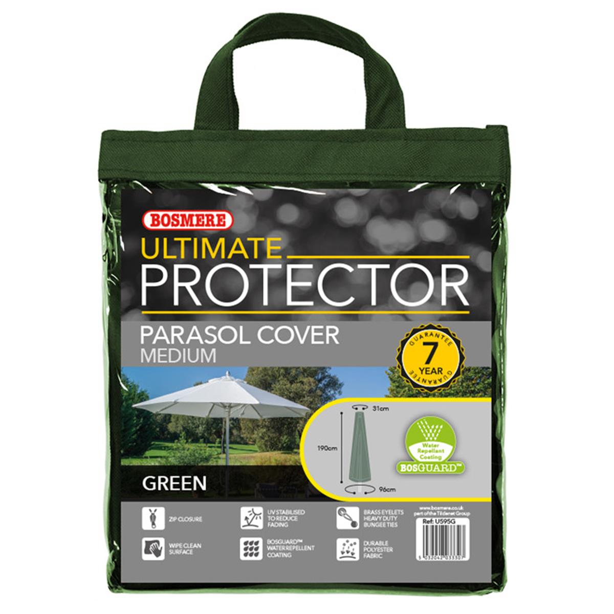 Bosmere Ultimate Protector Medium Parasol Cover Green U595G