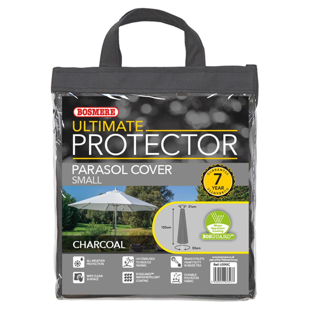 Bosmere Ultimate Protector Small Parasol Cover Charcoal U590C