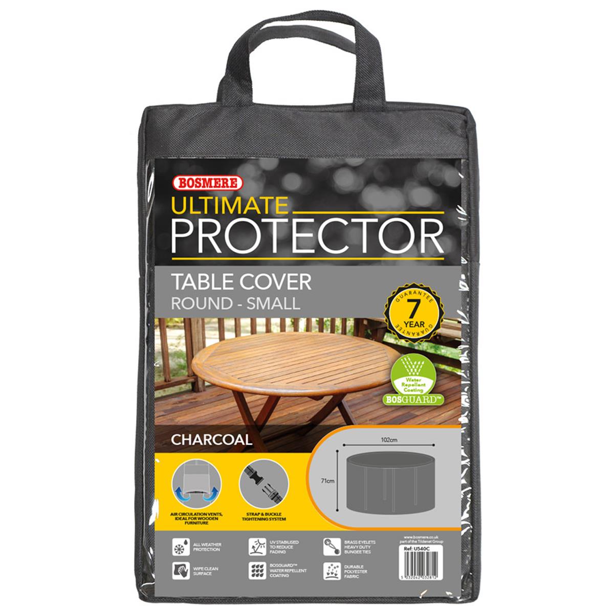 Bosmere Ultimate Protector Round Table Cover 4 Seat Charcoal U540C