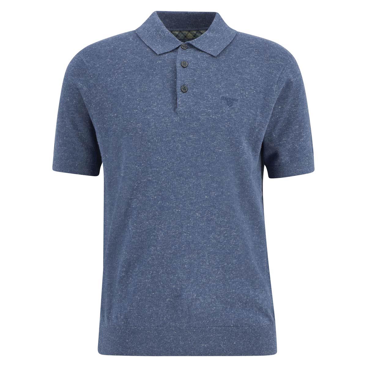 Barbour Mens Muston Linen Blend Knitted Polo Shirt