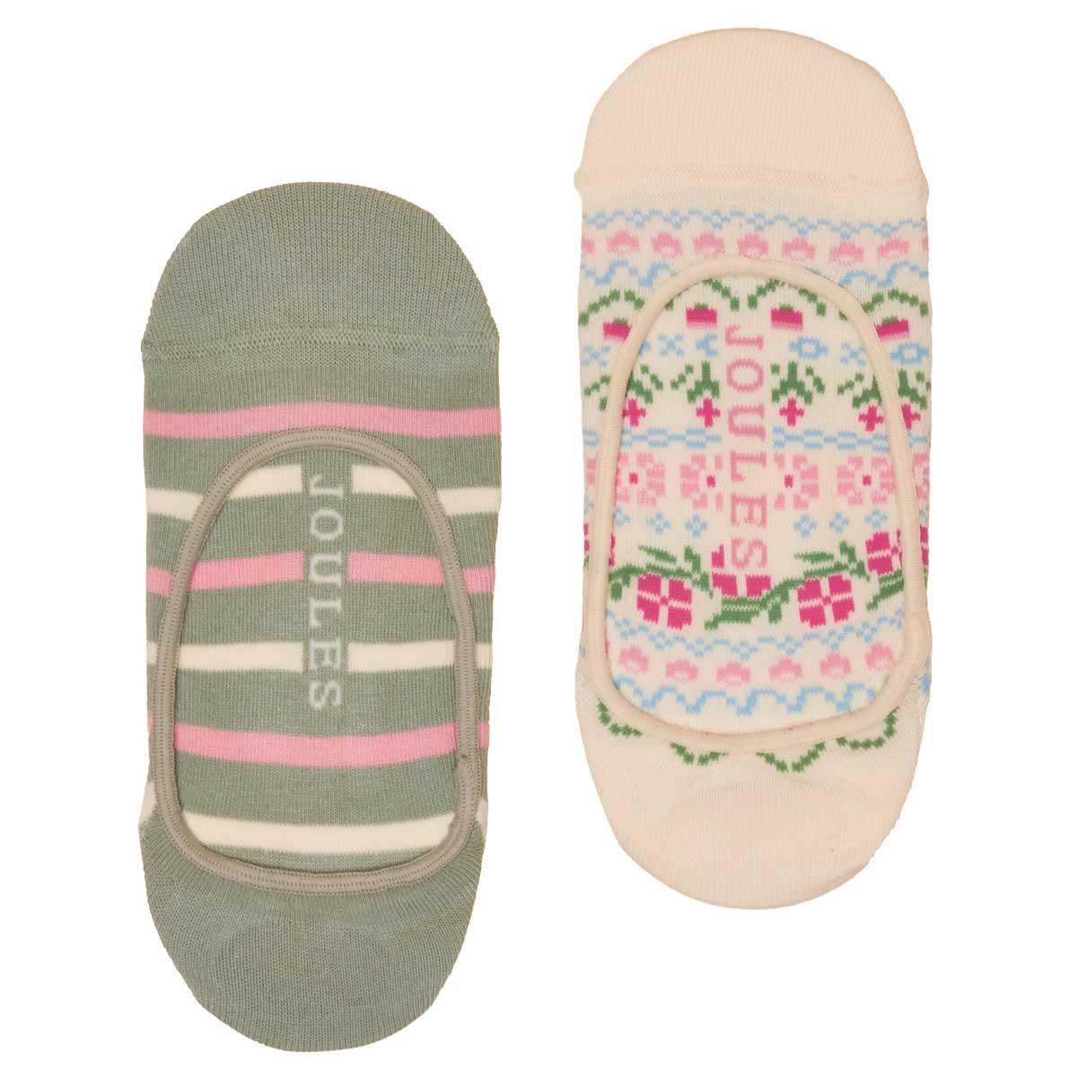 Joules Womens Bessie Invisible Socks 2 Pack