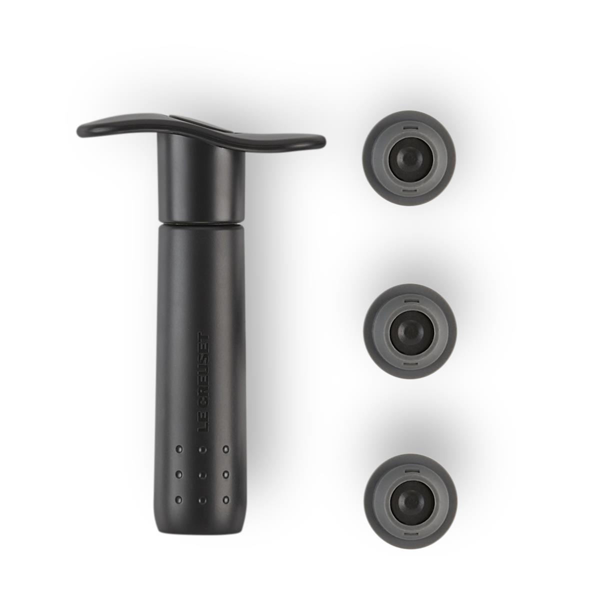 Le Creuset Wine Pump & Stoppers Satin Black