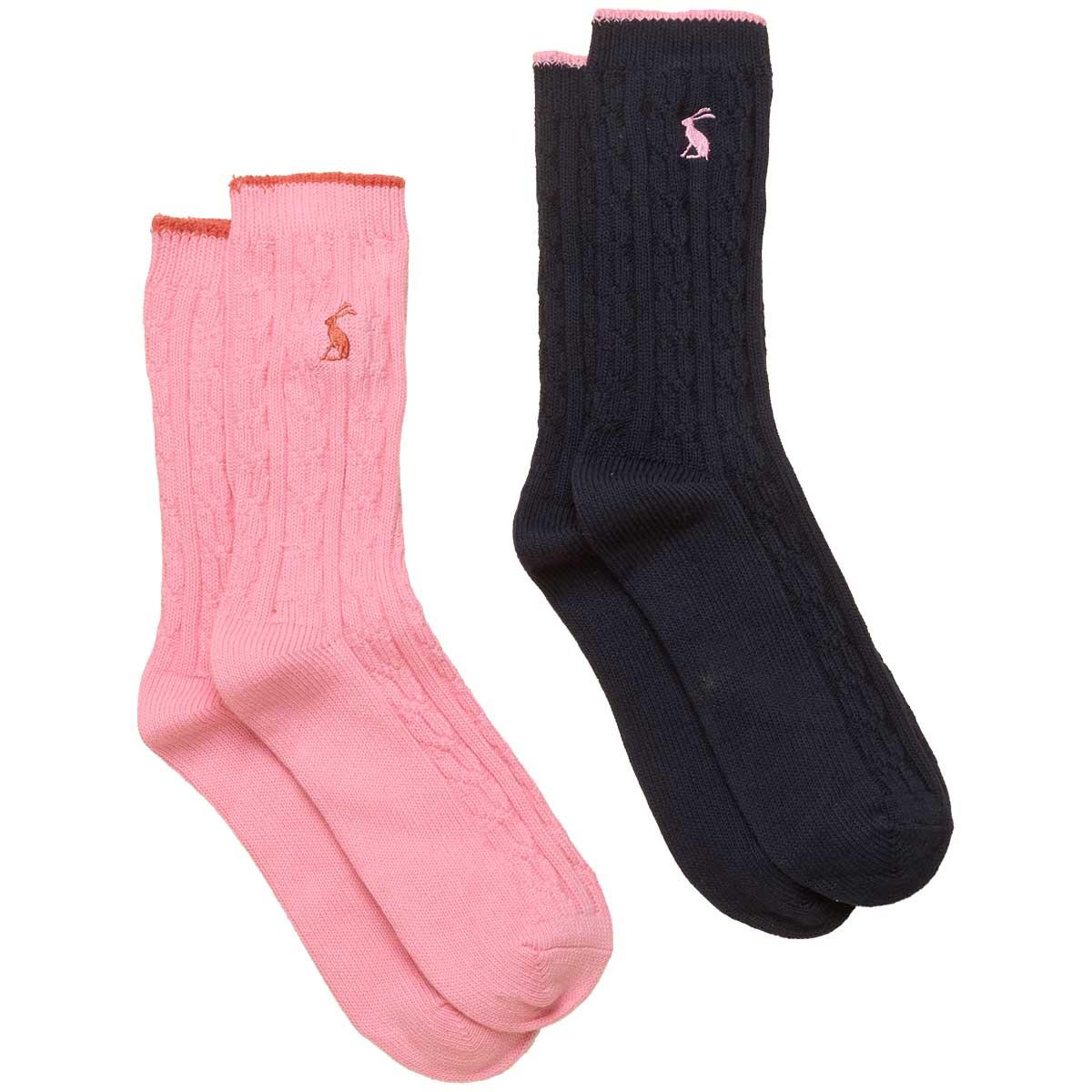 Joules Womens Cable Socks 2 Pack | Philip Morris & Son