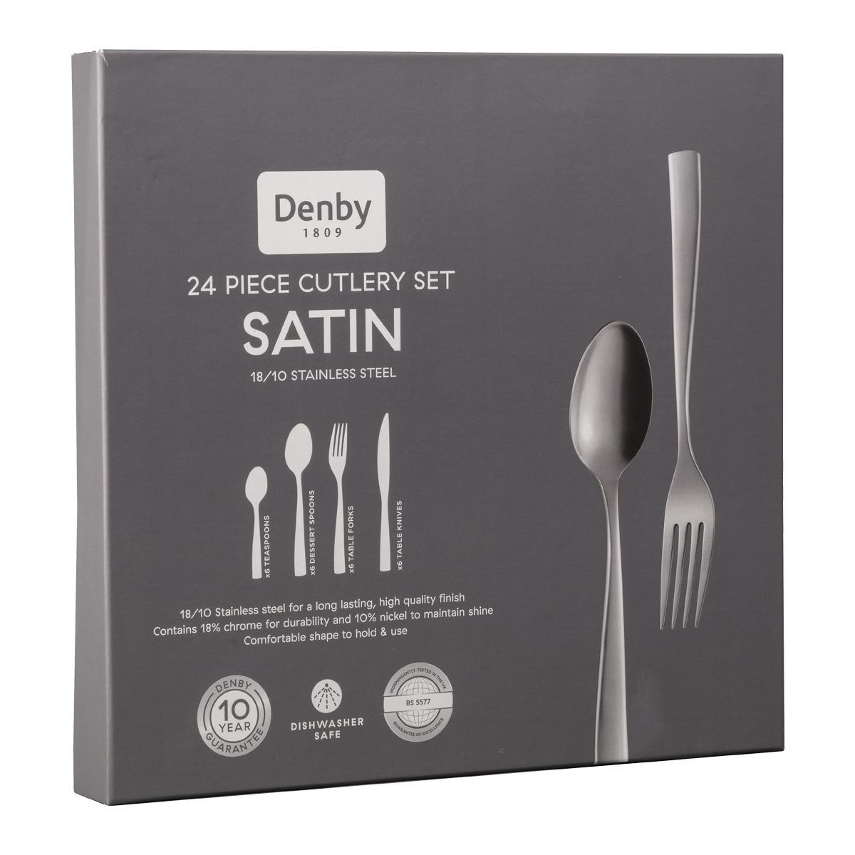 Denby Satin 24 Piece Cutlery Set