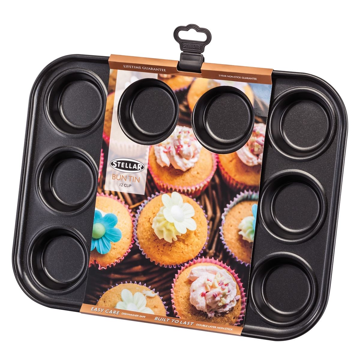 Stellar Bakeware Non-Stick Bun Tin
