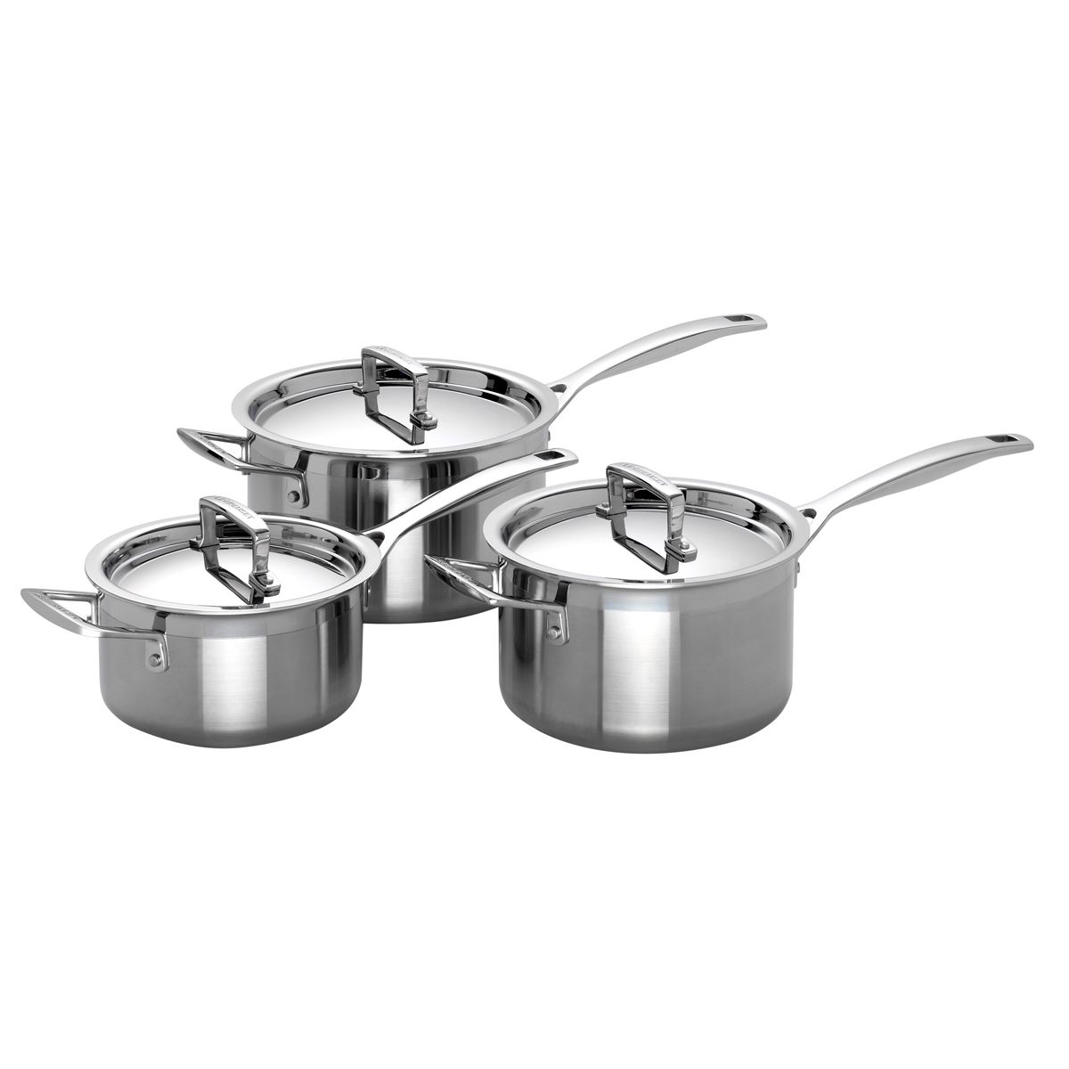 Le Creuset 3 Ply Stainless Steel 3 Piece Saucepan Set