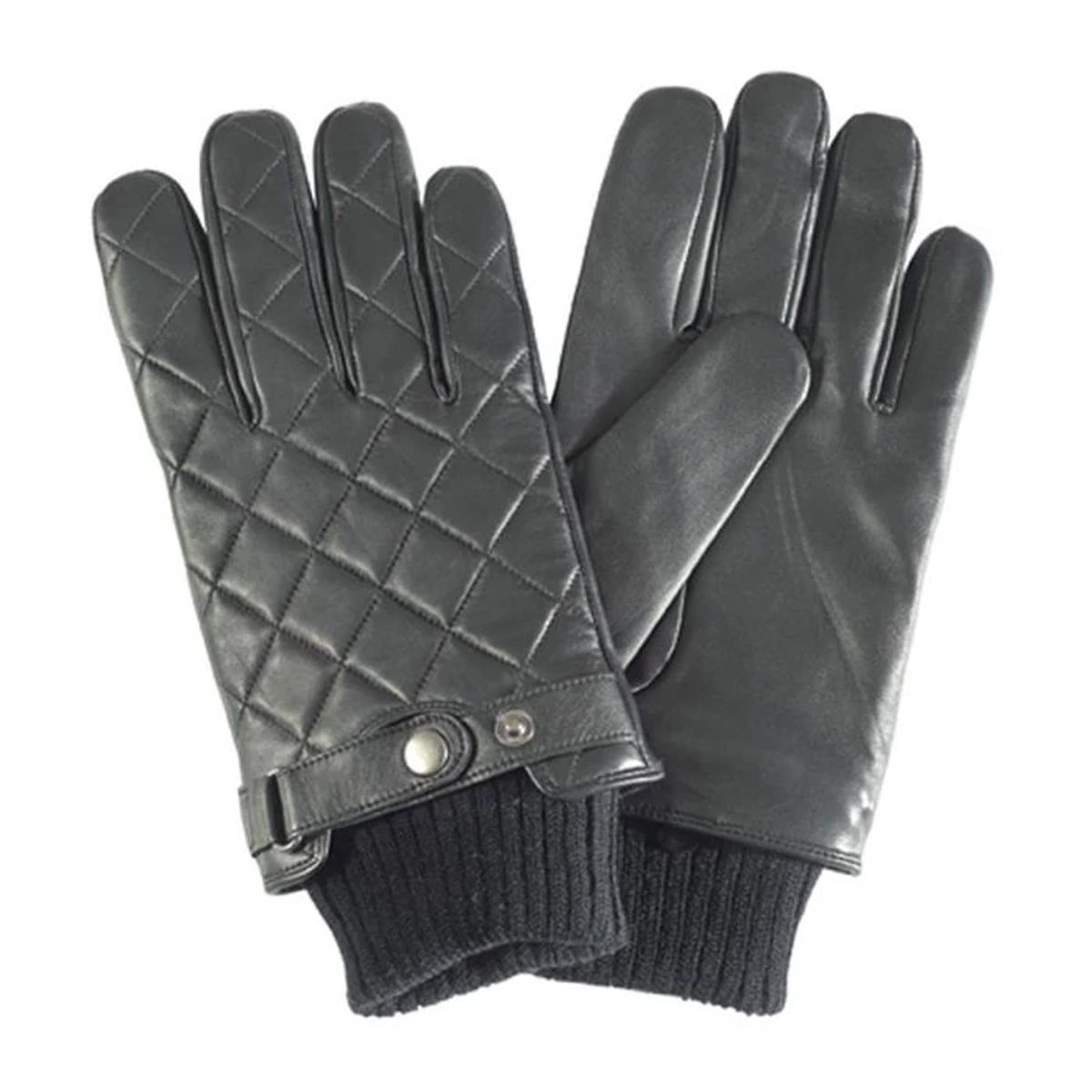 Barbour Mens Quilted Leather Gloves