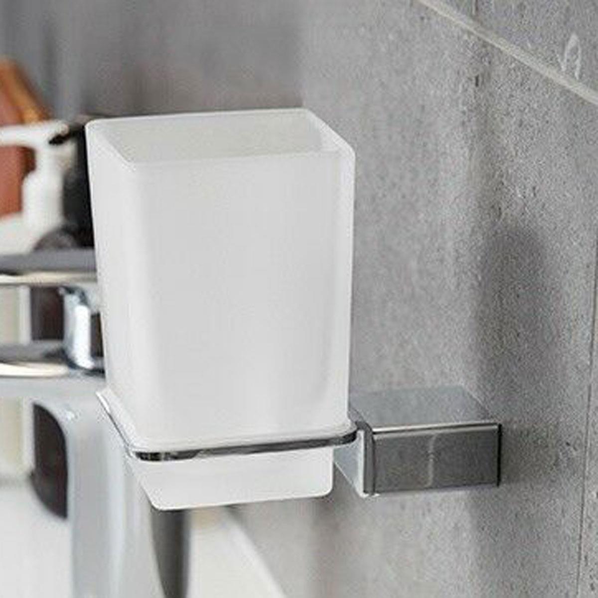 Miller Miami Tumbler And Holder Chrome Miller Miami Tumbler And Holder Chrome