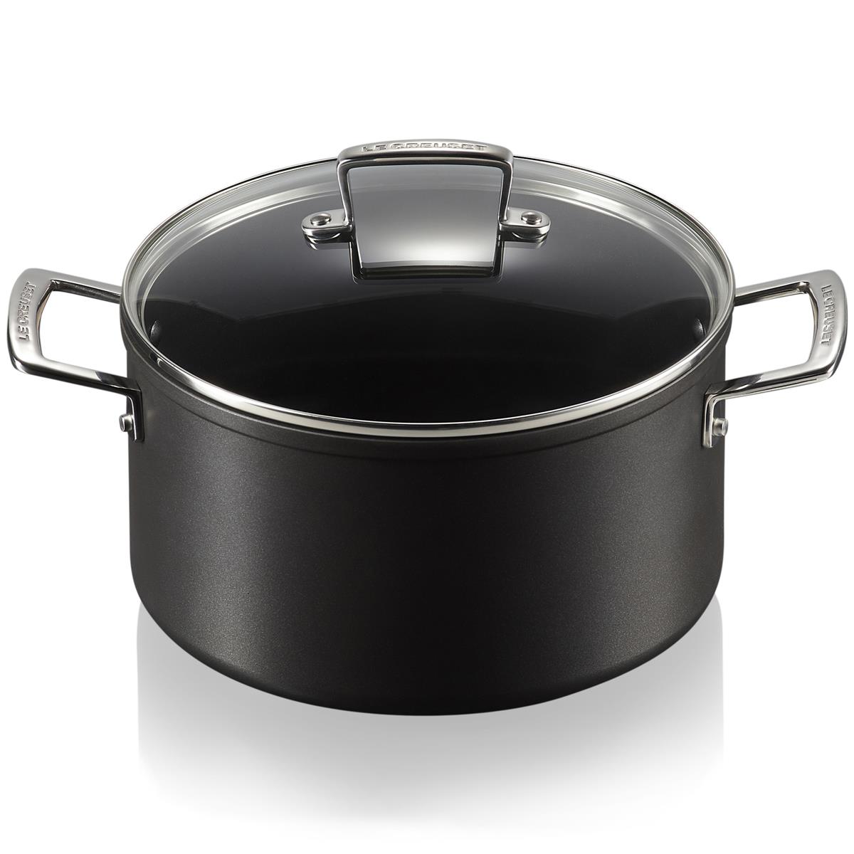 Le Creuset Toughened Non-Stick Deep Casserole With Glass Lid