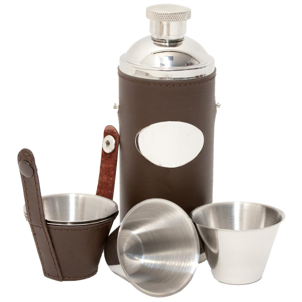 David Nickerson Hunters Flask With Cups