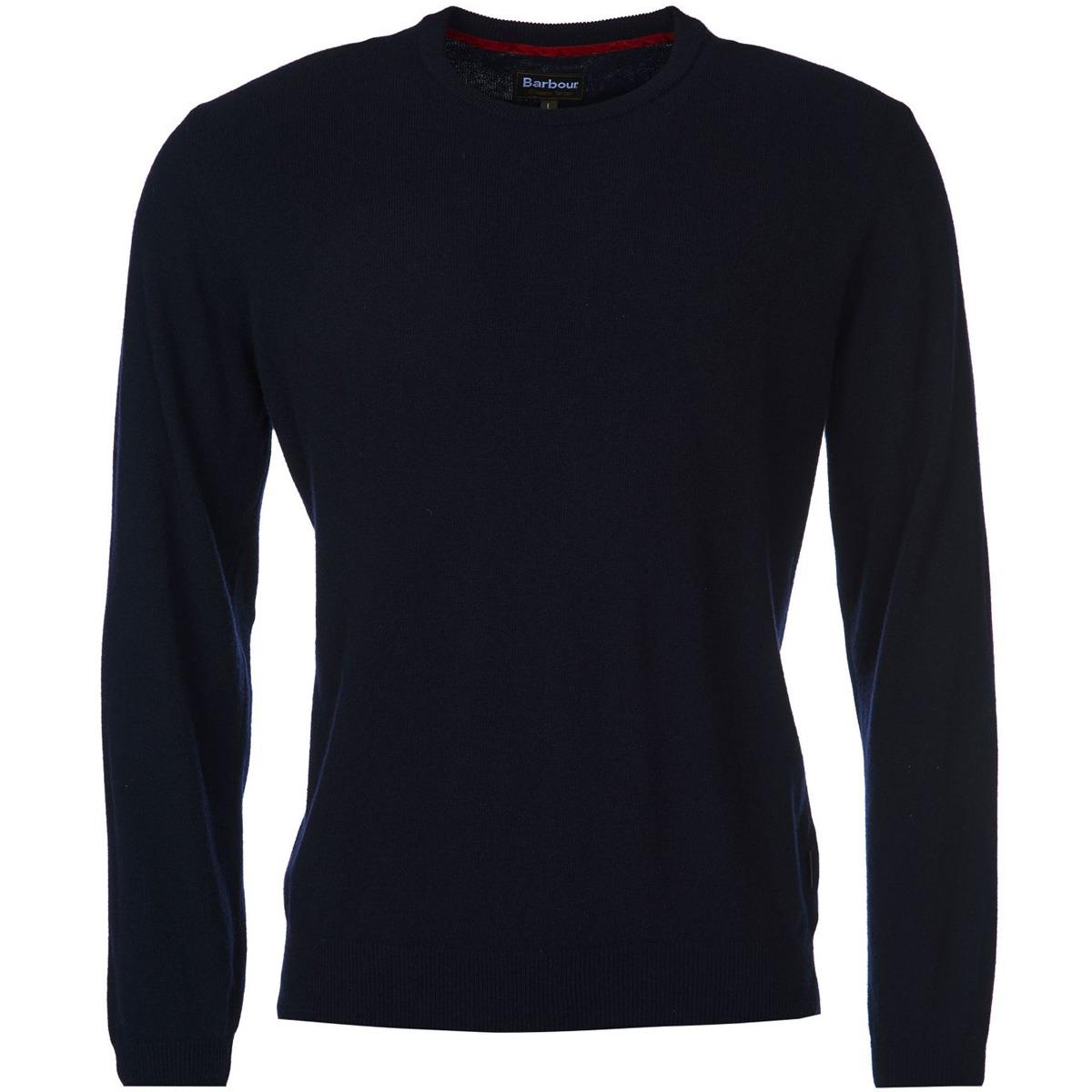 Image of Barbour Mens Harrow Crew Neck Dark Navy Medium