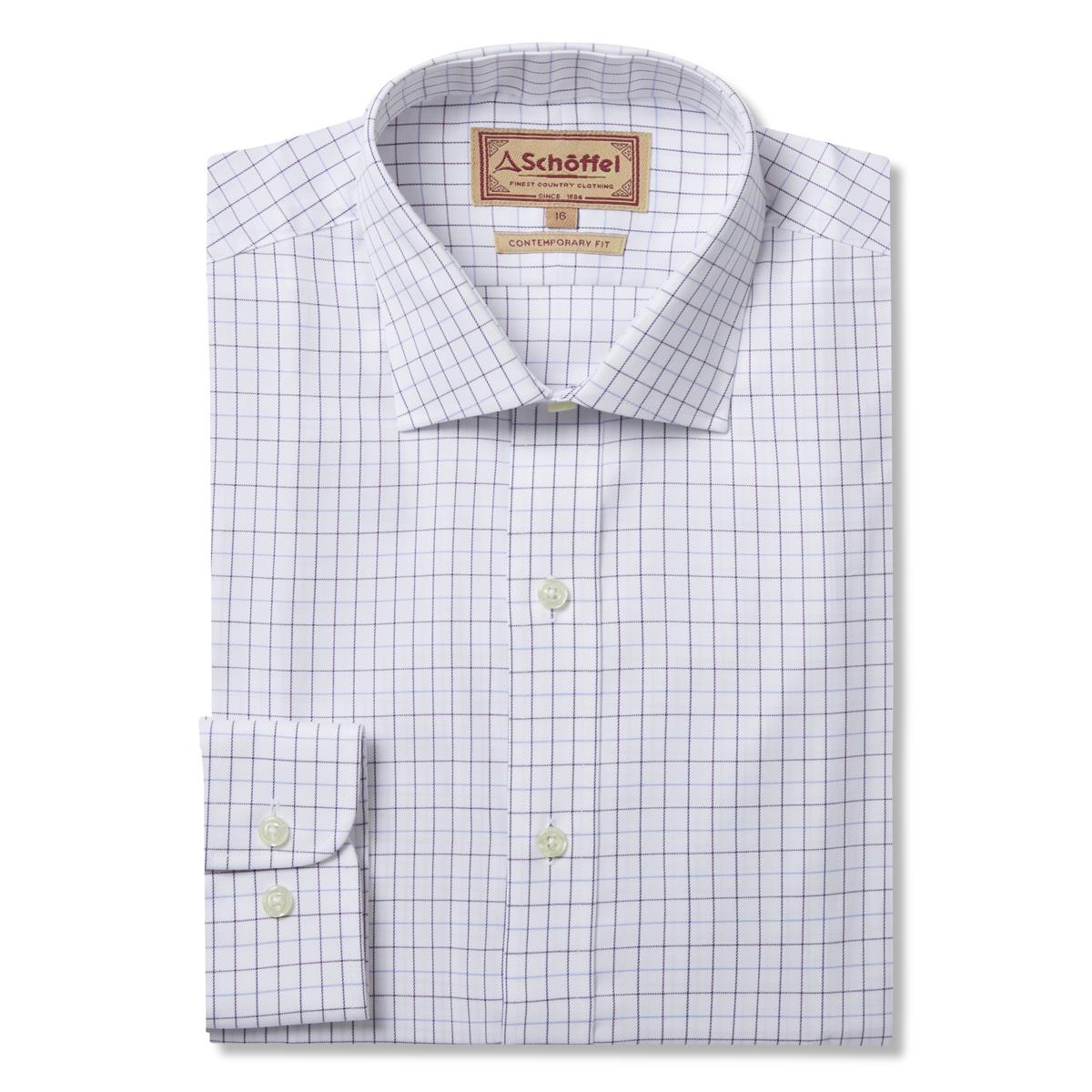 Image of Schoffel Mens Buckden Shirt Purple 16 Inch