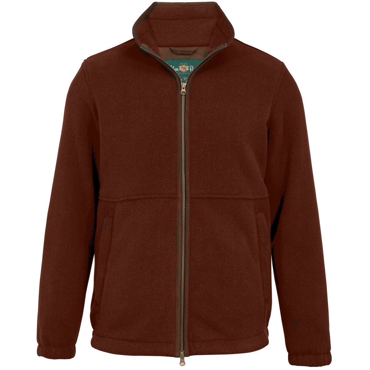 Image of Alan Paine Mens Aylsham Windblock Fleece Jacket Russet Small