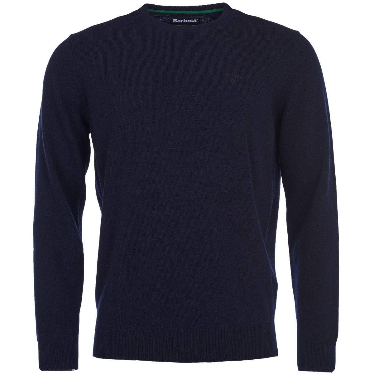 Image of Barbour Mens Essential Lambswool Crew Neck Sweater Navy XL