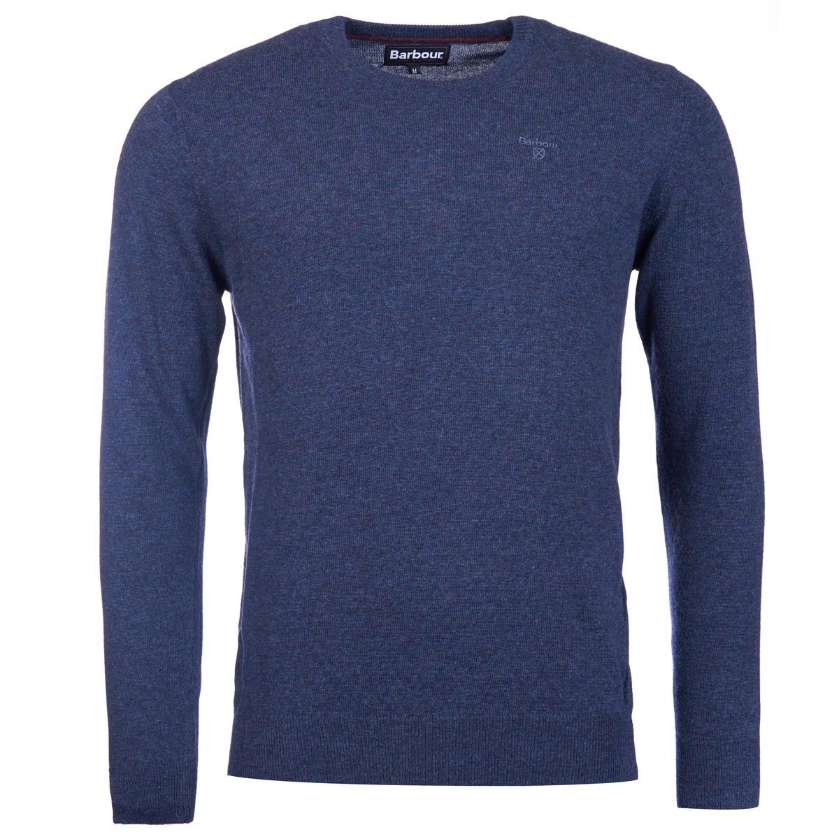 Image of Barbour Mens Essential Lambswool Crew Neck Sweater Indigo Small