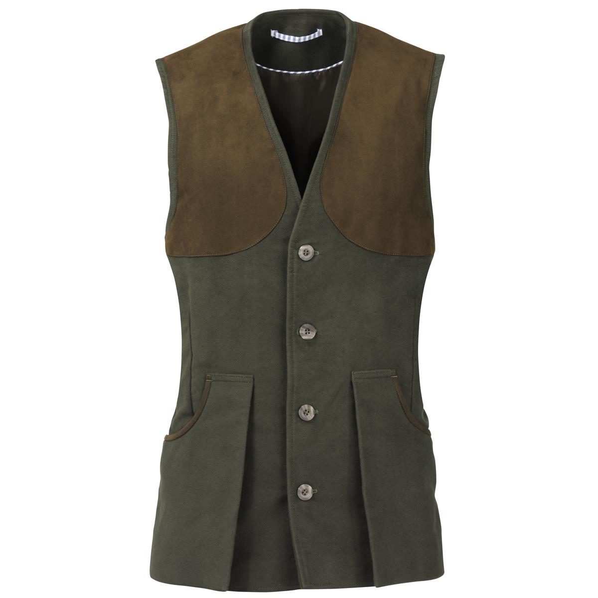 Image of Laksen Mens Broadlands Moleskin Vest Loden Medium