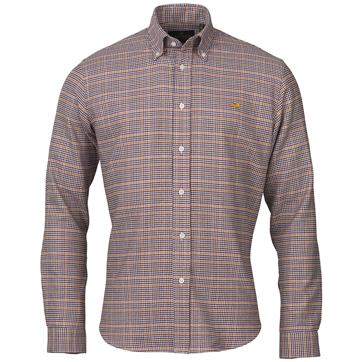 Image of Laksen Mens Harris Shirt Pine/Gorse/Bordeaux/Navy XXL