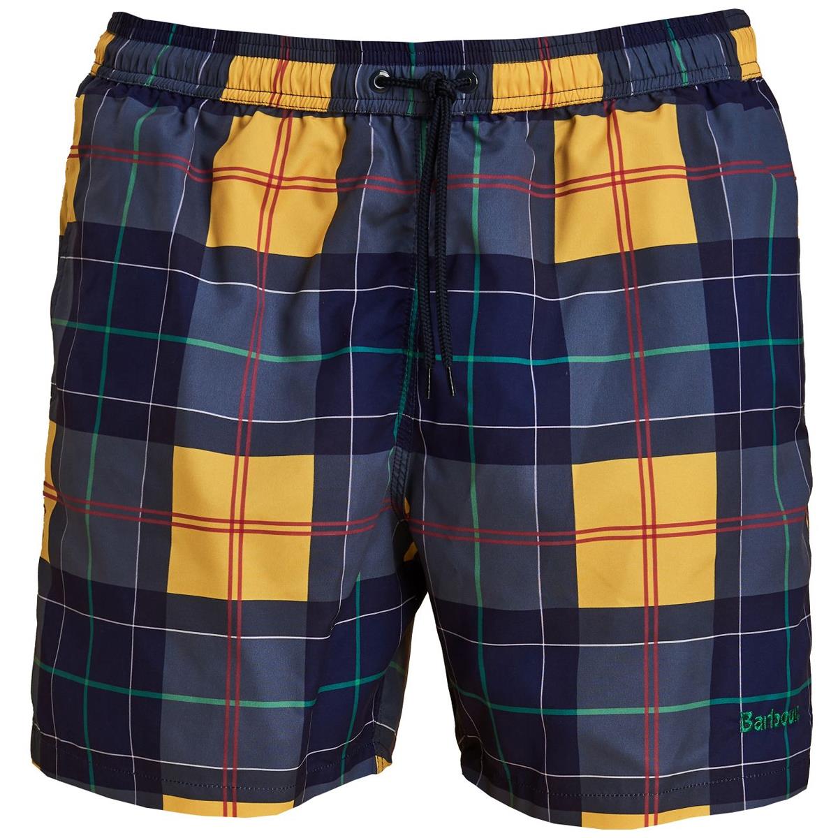 Image of Barbour Mens Tartan Swim Short Yellow Small