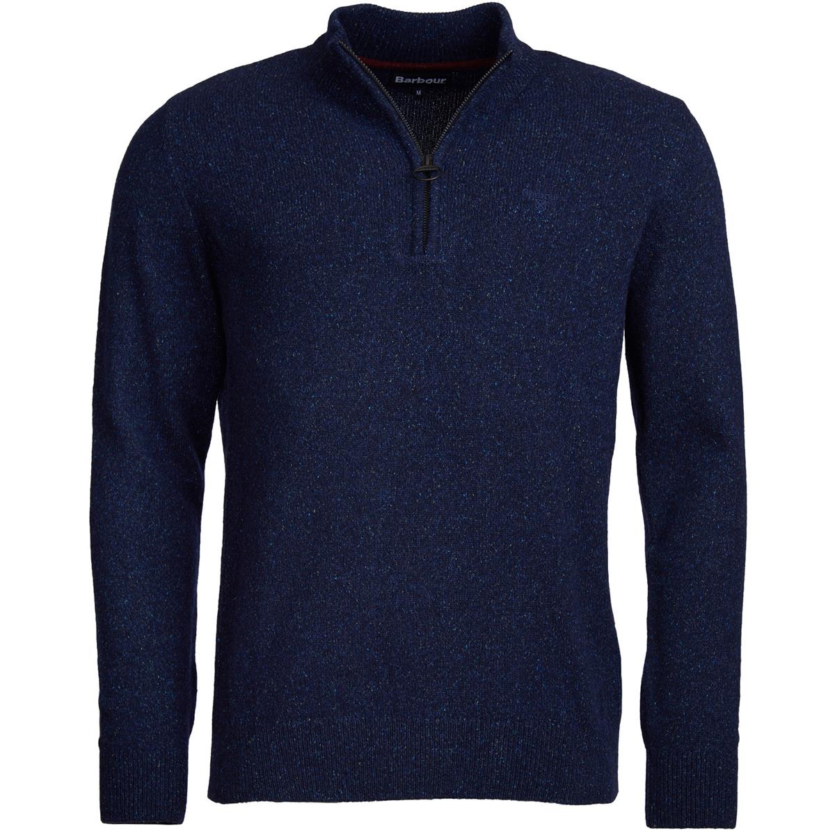 Image of Barbour Mens Tisbury 1/2 Zip Navy Small