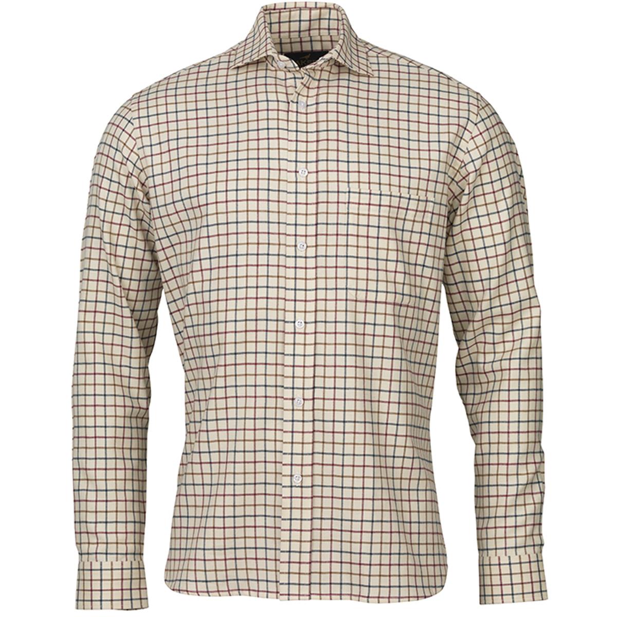 Image of Laksen Mens Albert Shirt Pine/Hazel/Bordeaux XL