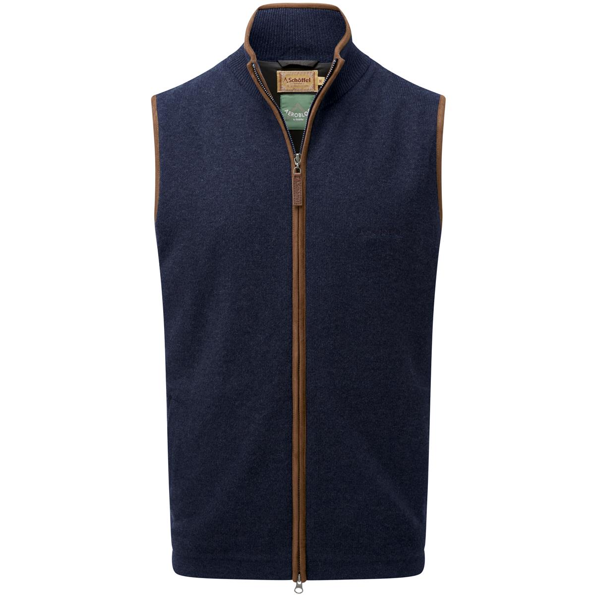 Image of Schoffel Mens Lambswool Aerobloc Gilet Navy XXXL