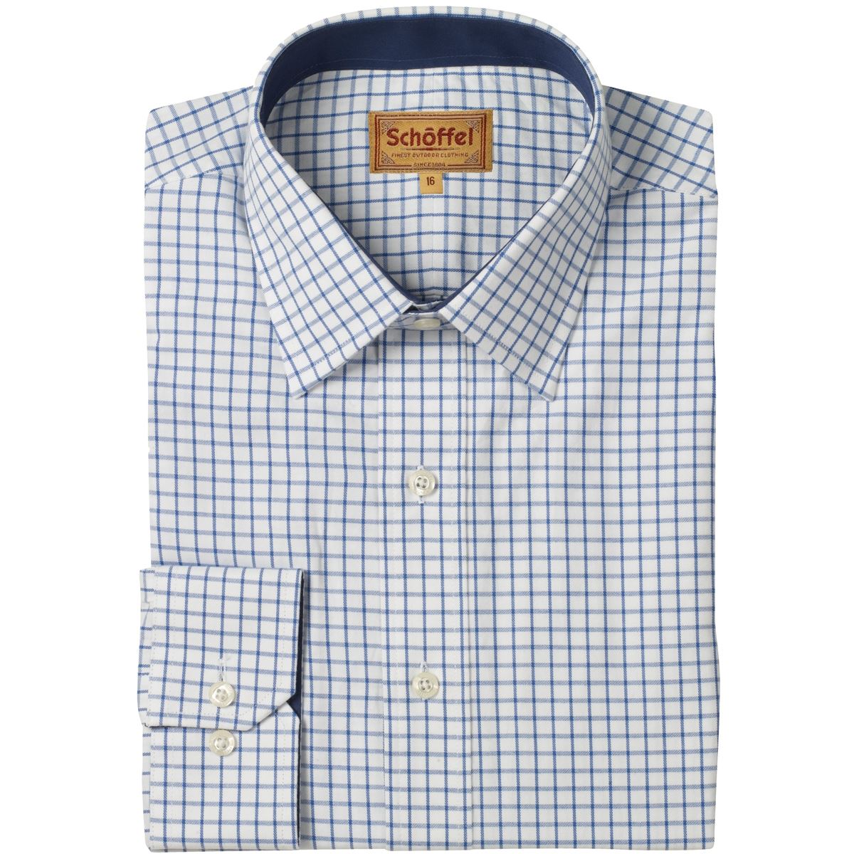 Image of Schoffel Mens Cambridge Shirt Navy 15 Inch