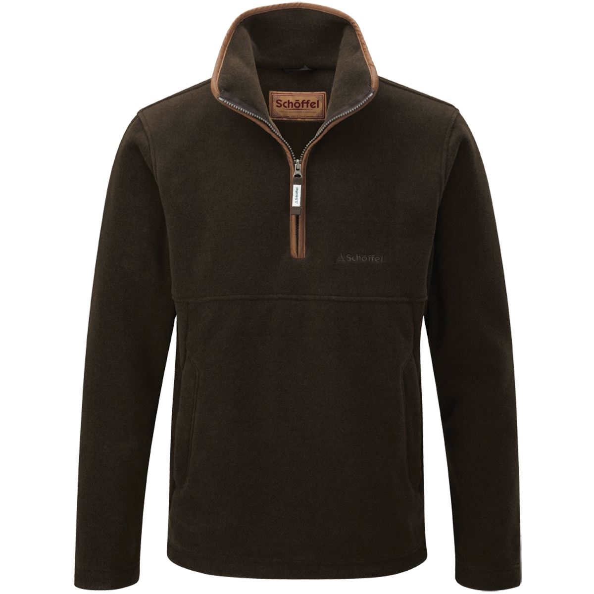 Image of Schoffel Mens Berkeley 1/4 Zip Fleece Dark Olive 50