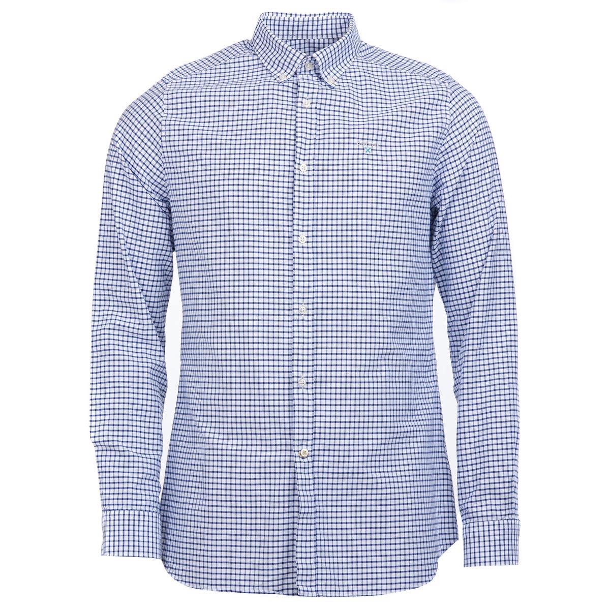 Image of Barbour Mens Tattersall 12 Tailored Indigo XXL